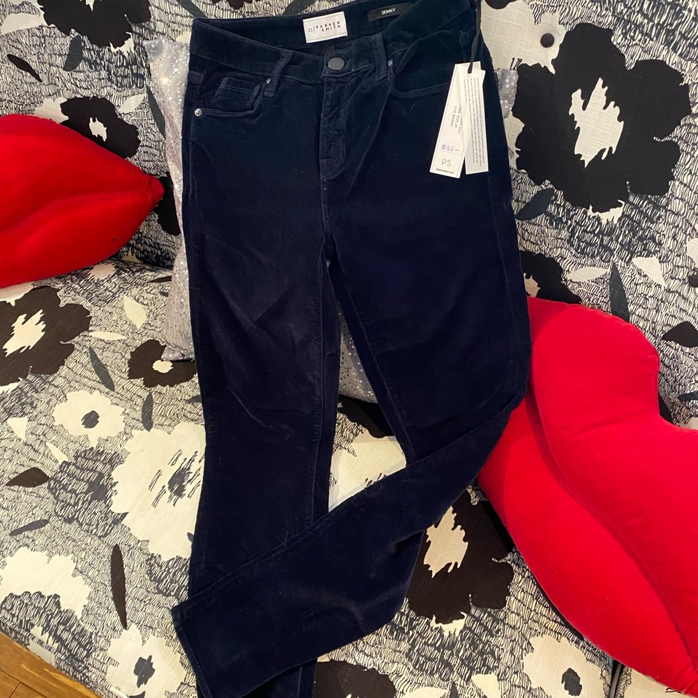 Parker Smith Ava Skinny Midnight Blue velvet Jeans